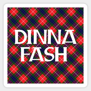 Dinna Fash Outlander Tartan Standard Square Sticker